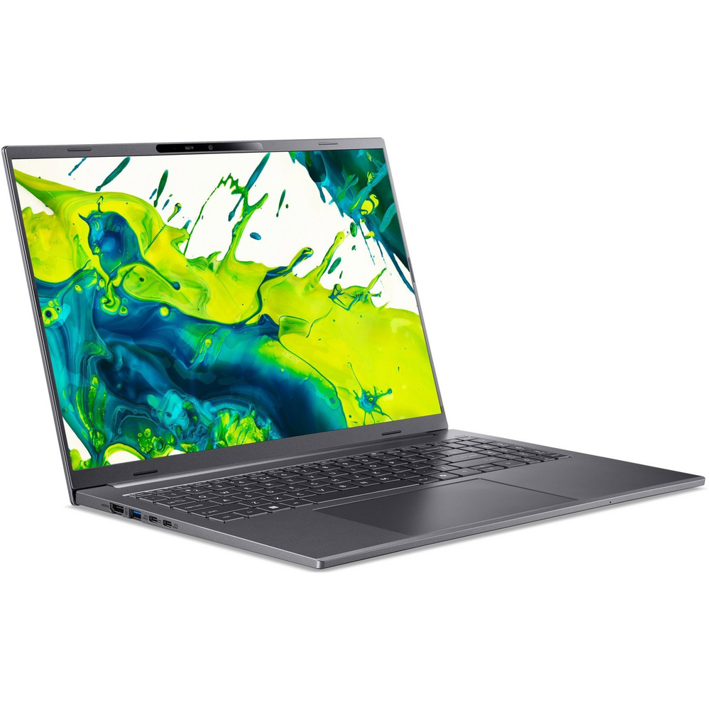 Acer Aspire 16 AI v otevřeném provedení s tenkými rámečky displeje