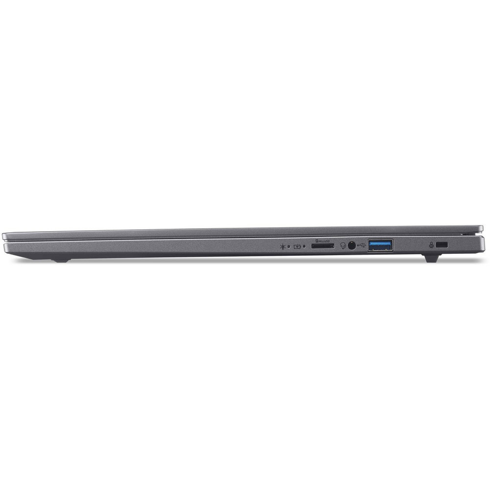 Boční profil notebooku Acer Aspire 16 AI s USB porty