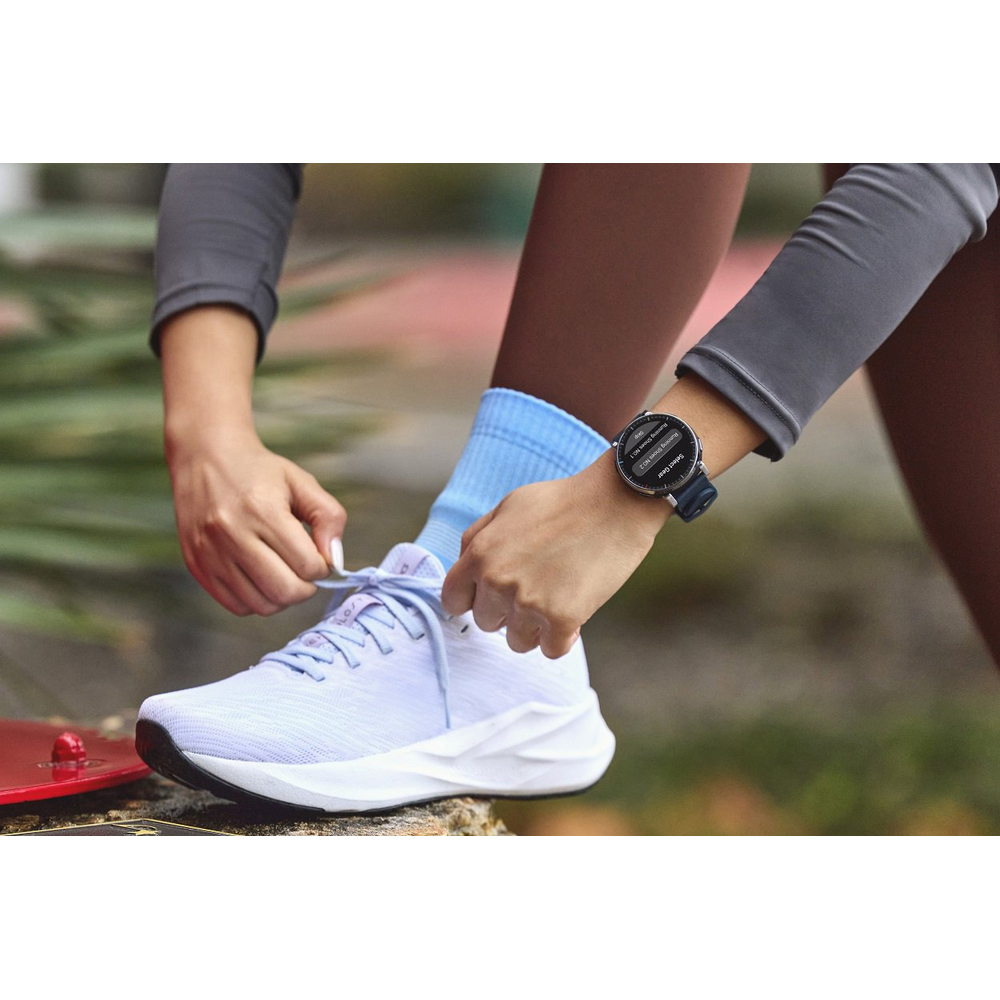 Amazfit Active 3 Premium při přípravě na běžecký trénink