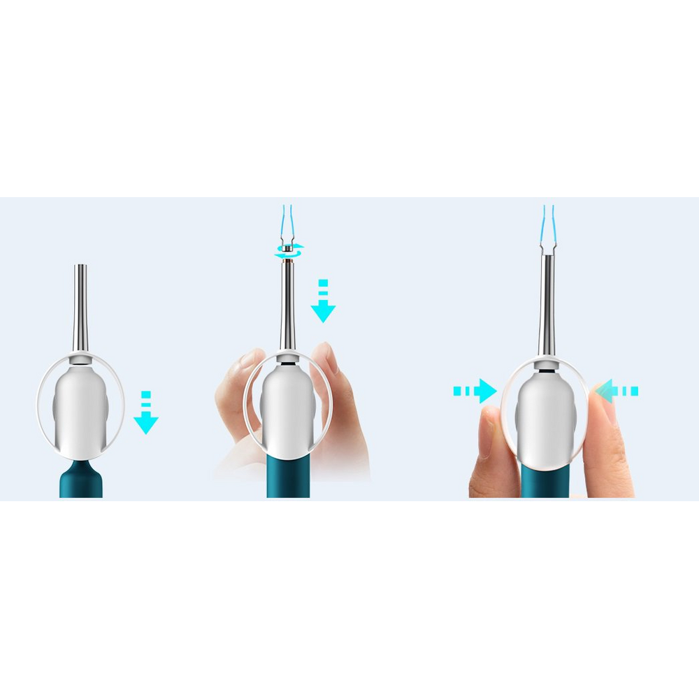 Flexibilní pohyb micro-tubu čističe Bebird Earsight Ultra
