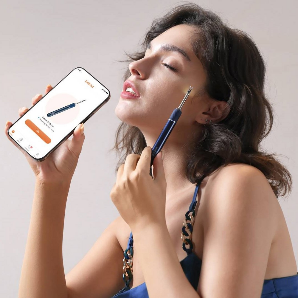Bebird Note 5 Pro propojený s mobilní aplikací přes Wi-Fi