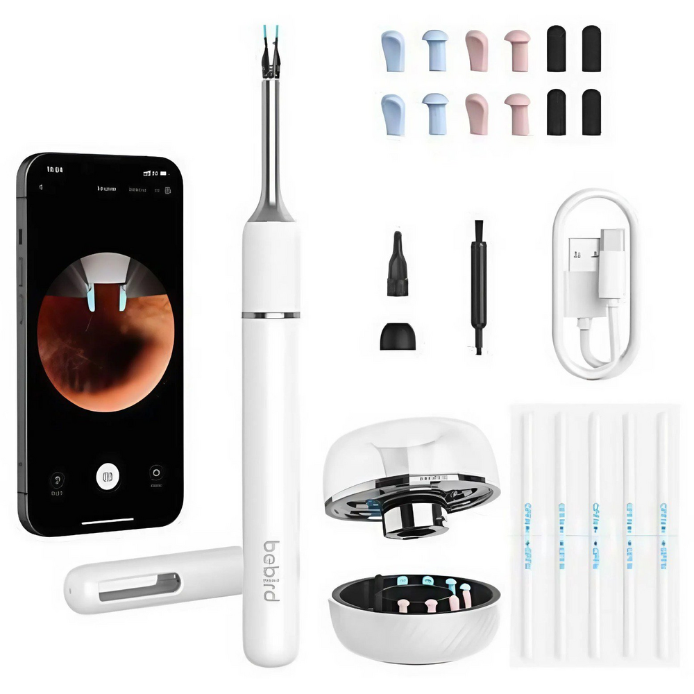 Bebird Note 5 Pro s výměnnými nástavci, kupolemi a čisticím příslušenstvím