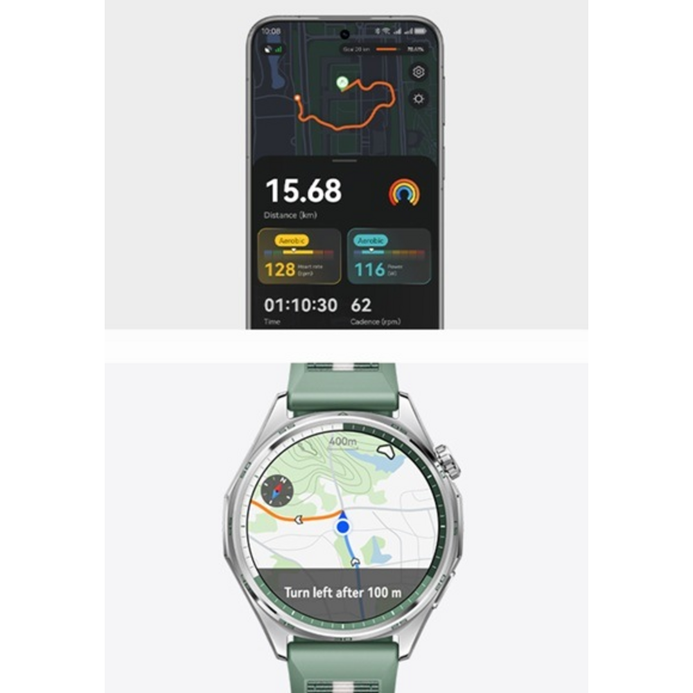 Huawei Watch GT 6 s mapou a sportovními daty
