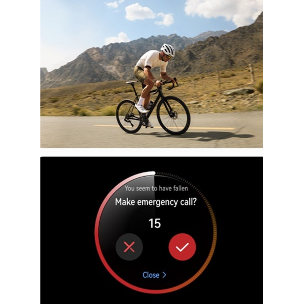Huawei Watch GT 6 s cyklistikou a voláním