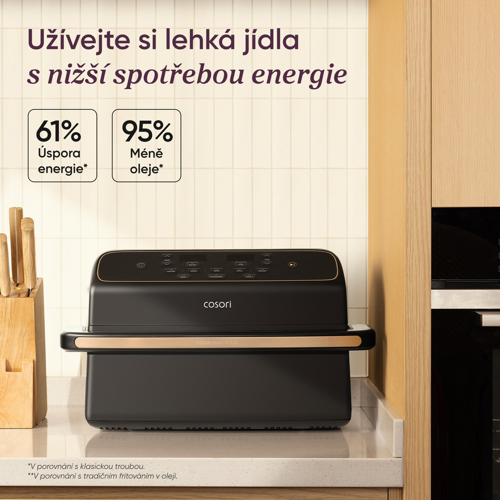 Cosori Dual Blaze Twin Fry Compact úspora oleje a energie
