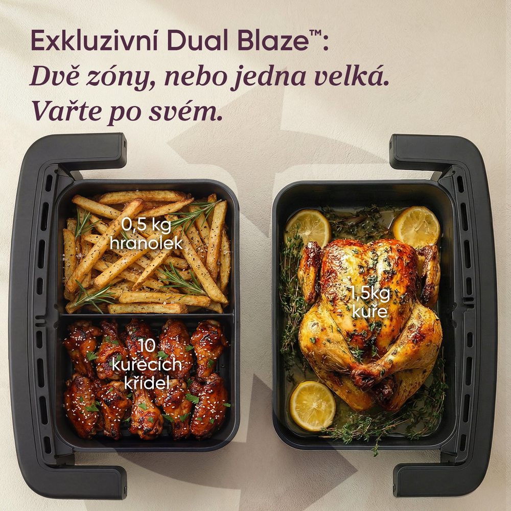 Cosori Dual Blaze Twin Fry Compact dvě nezávislé zóny