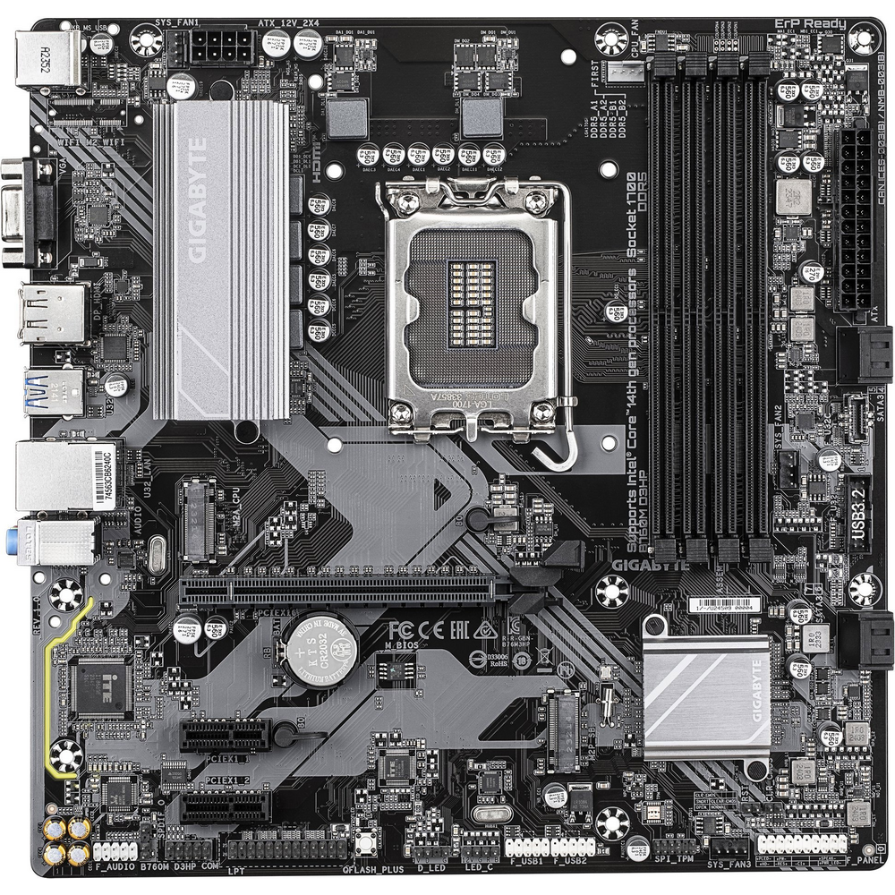 Celkové rozložení základní desky GIGABYTE B760M D3HP