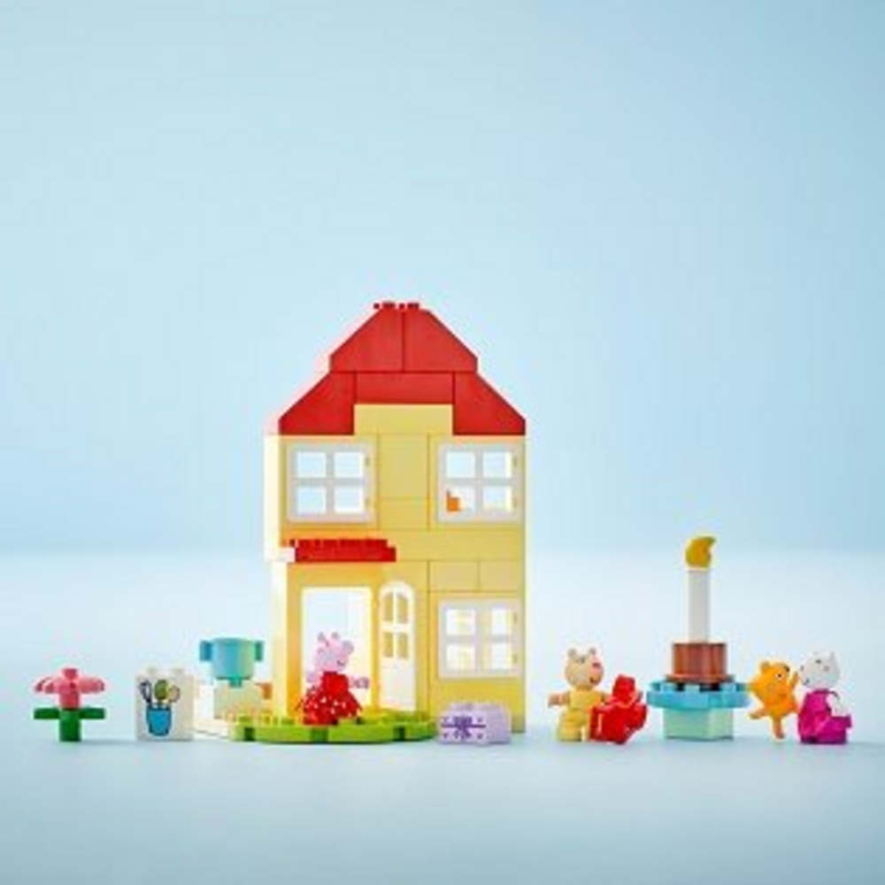 LEGO DUPLO Prasátko Peppa a narozeninový dům se zvířátky a doplňky