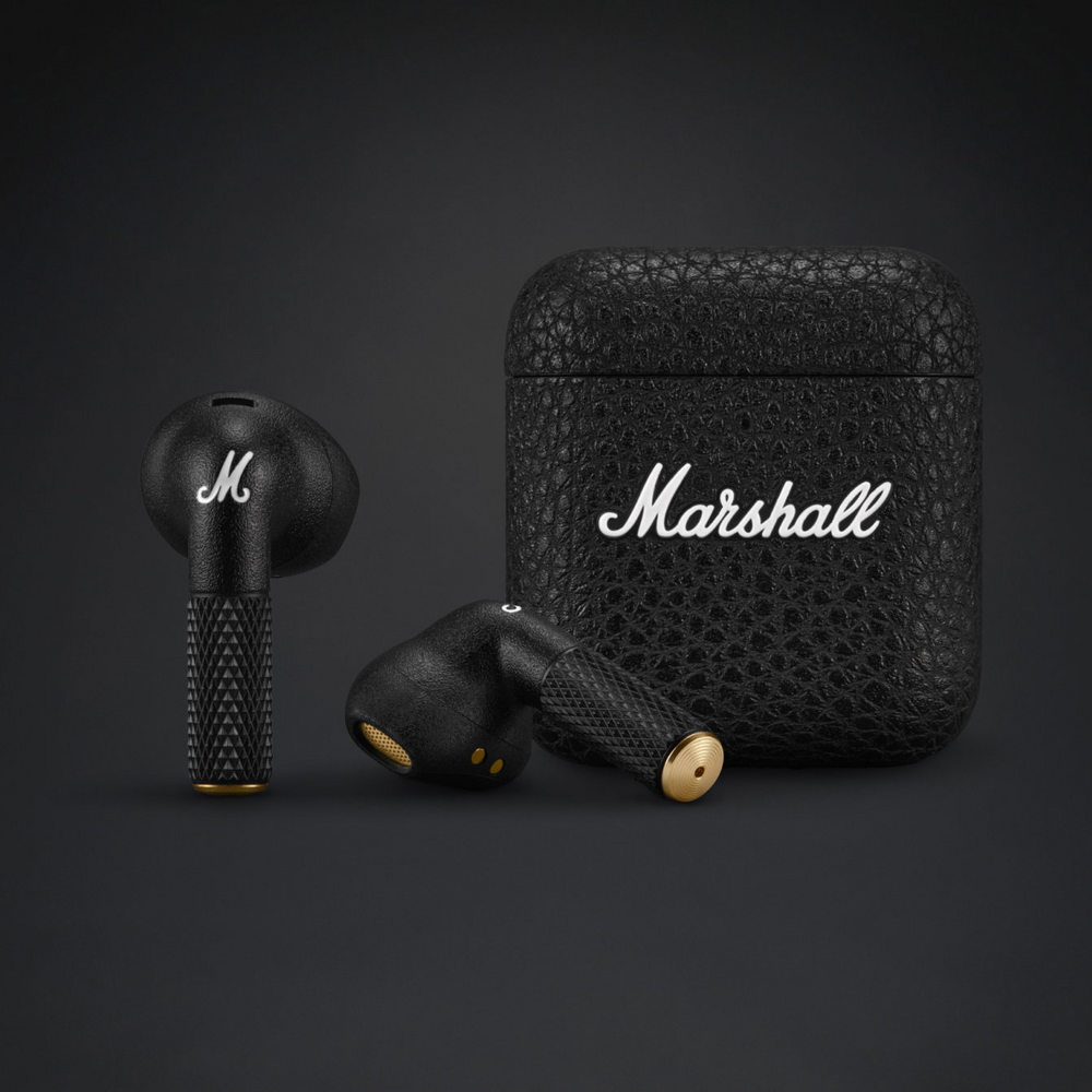 Marshall Minor IV s nabíjecím pouzdrem v černém provedení