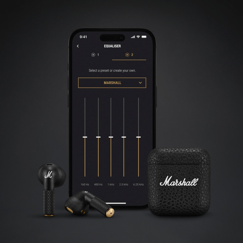 Marshall Minor IV s mobilní aplikací a nastavením ekvalizéru