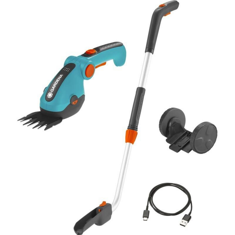 Gardena ComfortCut Li 9889-20 s teleskopickou násadou, kolieskami a nabíjacím káblom