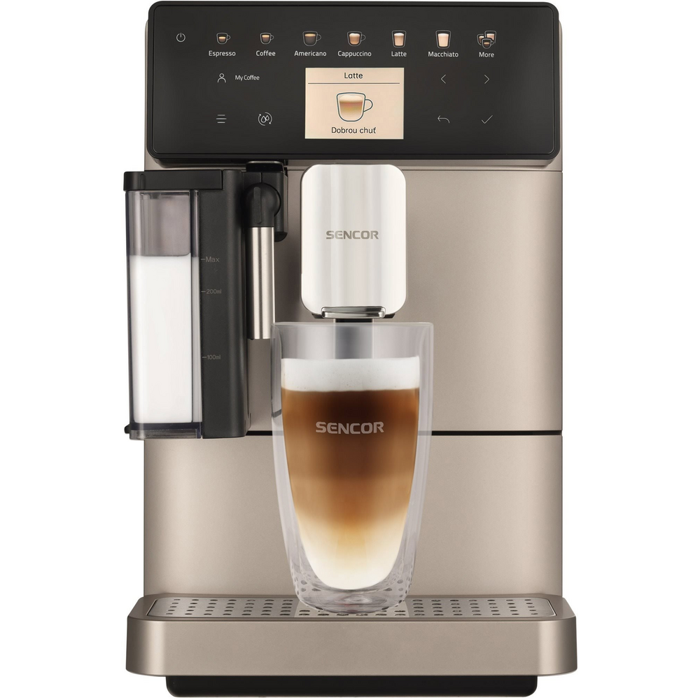 Sencor SES 9350CH připravuje latte macchiato