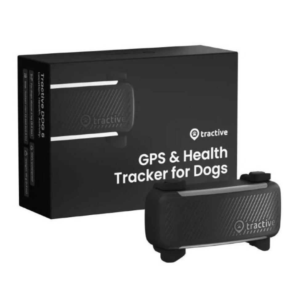 Tractive DOG 6 GPS lokátor a monitor zdraví pro psy v černém provedení