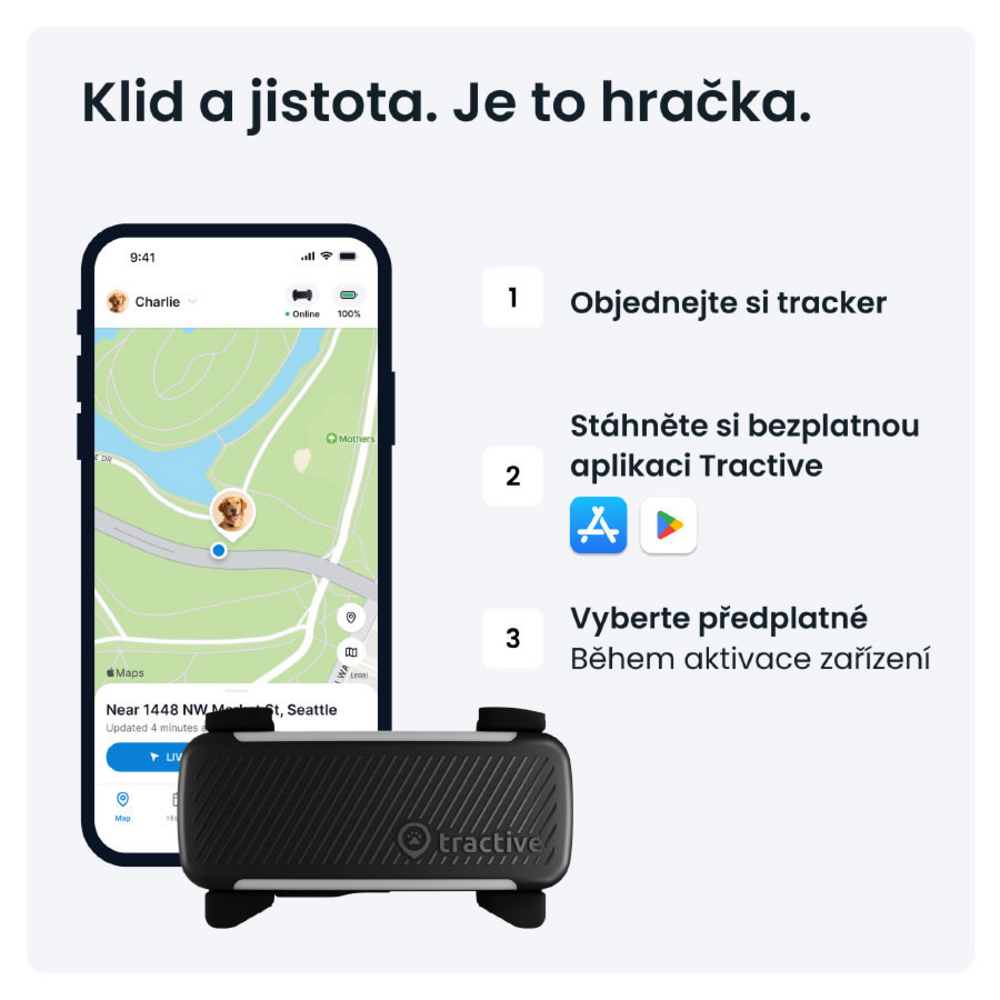 Nastavení lokátoru Tractive DOG 6 v mobilní aplikaci